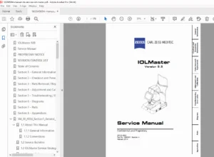Carl Zeiss IOLMaster 5.5 Ophthalmic Biometry Service Manual PDF