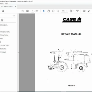 Case IH AFX8010 Combine Harvester Service Repair Manual (2004) PDF