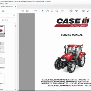 Case IH Maxxum 100-140 Tractor Service Manual PDF (2011)