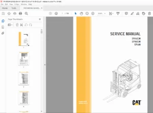 Cat EP25N EP30N EP35N Electric Forklift Service Repair Manual PDF