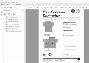 Champion CH-44 MD-44 CH-66 MD-66 Rack Dishwasher Service Manual PDF