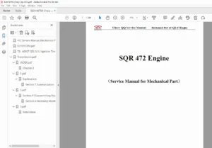 Chery QQ SQR472 Engine Mechanical Service Manual (Timing/Cam/Head) PDF