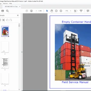 Clark Omega ECH Empty Container Handler Field Service Manual PDF