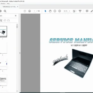 Clevo W110ER W110ERF Service Manual Disassembly, Schematics & BIOS Settings PDF