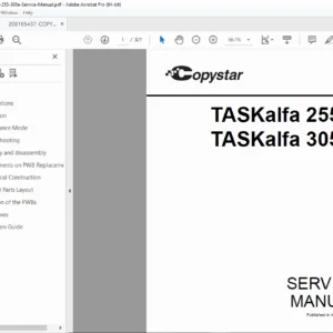 Copystar CS-255 CS-305e Service Manual Repair Guide PDF