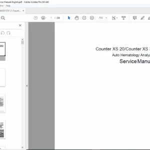 Counter XS-20 XS-30 Auto Hematology Analyzer Service Manual PDF