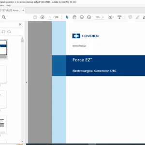 Covidien Force EZ Electrosurgical Generator C 8C Service Manual PDF