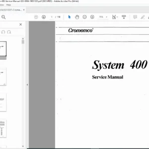 Cromemco System 400 Service Manual  (S-100, Schematics, 1985) PDF