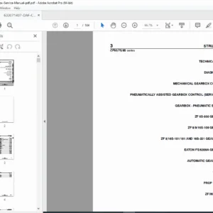 DAF CF65 CF75 CF85 Gearbox Service Repair Manual PDF (ZF, Eaton, Allison)