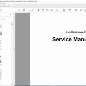 DH76 Auto Hematology Analyzer Service Manual – Repair & Calibration PDF