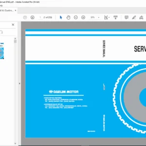 Daelim S3 125 Service Manual (2010) – Engine, CVT, Wiring – PDF