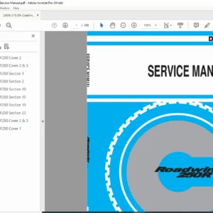 Daelim VJF250 Roadwin 250R Service Manual Repair, Wiring & EMS PDF