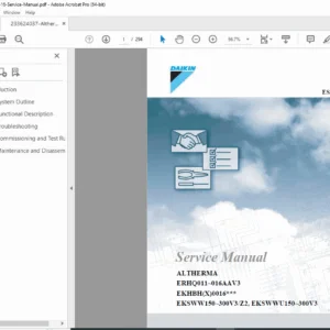 Daikin Altherma ERHQ011-016AAV3 Service Manual PDF
