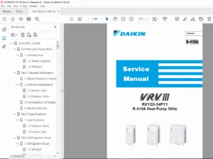 Daikin VRV III Heat Pump Service Manual RXYQ5-54PY1 R-410A System PDF
