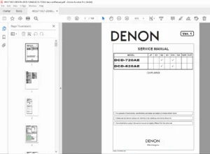 Denon DCD-520AE DCD-720AE CD Player Repair Manual PDF