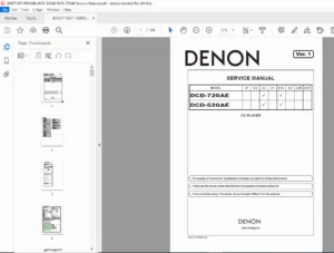 Denon DCD-520AE DCD-720AE CD Player Service Manual PDF