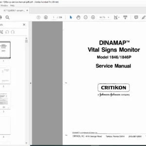 Dinamap 1846SX 1846SX-P Service Manual Patient Monitor Repair Guide PDF