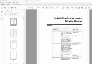 Dräger Isolette C2000 Infant Incubator Repair Manual PDF Download