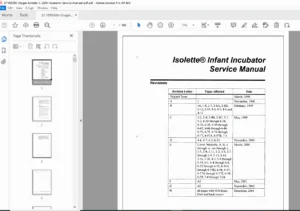 Dräger Isolette C2000 Infant Incubator Service Manual PDF