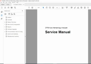 Dymind DF50 Auto Hematology Analyzer Service Repair Manual PDF