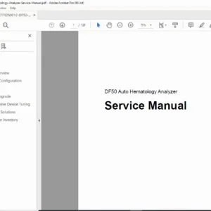 Dymind DF50 Auto Hematology Analyzer Service Repair Manual PDF