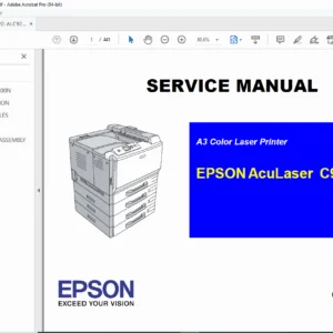 EPSON AcuLaser C9200N A3 Color Laser Printer Service Manual PDF