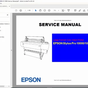 EPSON Stylus Pro 10000/10000CF/10600 Service Manual PDF (Rev.D)