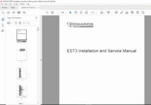 Edwards EST3 Installation and Service Manual PDF DOWNLOAD