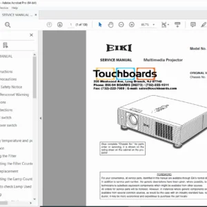 Eiki LC-XB41 Multimedia Projector Service Manual PDF