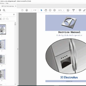 Electrolux Side-by-Side Refrigerator Service Manual (Diagnostics & Wiring) PDF