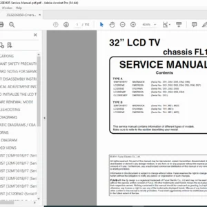 Emerson LC320EM2F 32" LCD TV Service Manual – Chassis FL11.4 PDF