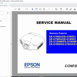 Epson EB-G7900U EB-G7500U Service Manual PDF Download