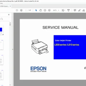 Epson L810 / L850 Series Service Manual (Repair + Adjustment) Rev A PDF