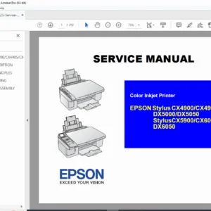 Epson Stylus CX4900/CX5900/DX5000/DX6000 Series Service Manual PDF