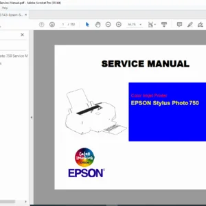 Epson Stylus Photo 750 Service Manual PDF DOWNLOAD