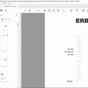 Erbe ICC 200 / ICC 300 H-E / ICC 350 Electrosurgery Service Manual PDF