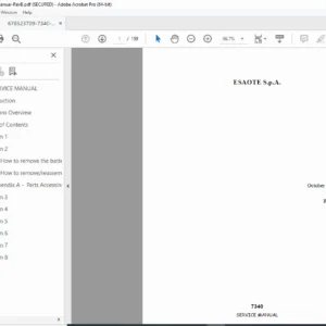 Esaote S.p.A. 7340 Service Manual PDF (Rev B, 8310082000)