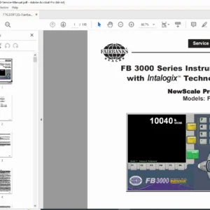 Fairbanks FB3000 Series Instrument Service Manual (Intalogix) PDF