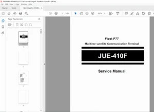 Fleet F77 JUE-410F Service Manual (Wiring, Alarms, Interface, Parts) PDF