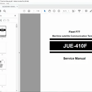 Fleet F77 JUE-410F Service Manual (Wiring, Alarms, Interface, Parts) PDF