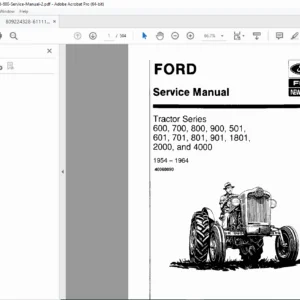 Ford Tractor Service Manual 1954-1964 PDF