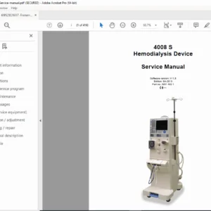 Fresenius 4008S Hemodialysis Device Service Manual PDF