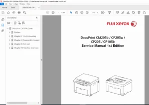Fuji Xerox DocuPrint CM205b Service Manual CP205w Repair PDF