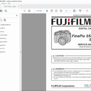 Fujifilm FinePix S5800 S800 Digital Camera Service Repair Manual PDF