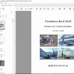 Furukawa HCR1200-ED & HCR1500-ED Hydraulic Crawler Drill Service Manual PDF