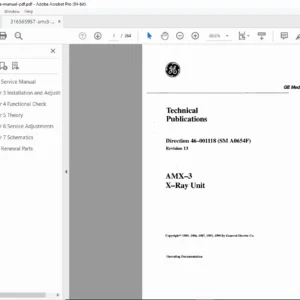 GE AMX-3 X-Ray Unit Service Repair Manual PDF DOWNLOAD