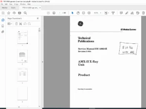 GE AMX-II Mobile X-Ray Unit Service Manual Repair, Calibration & Schematics PDF
