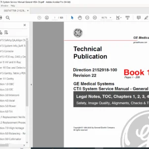 GE Medical Systems CT/i System Service Manual Direction 2152918-100 PDF