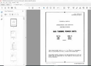 GTP70-5 / GTP70-6 Gas Turbine Power Unit Operation & Service Manual PDF