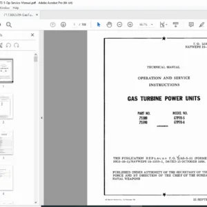 GTP70-5 / GTP70-6 Gas Turbine Power Unit Operation & Service Manual PDF